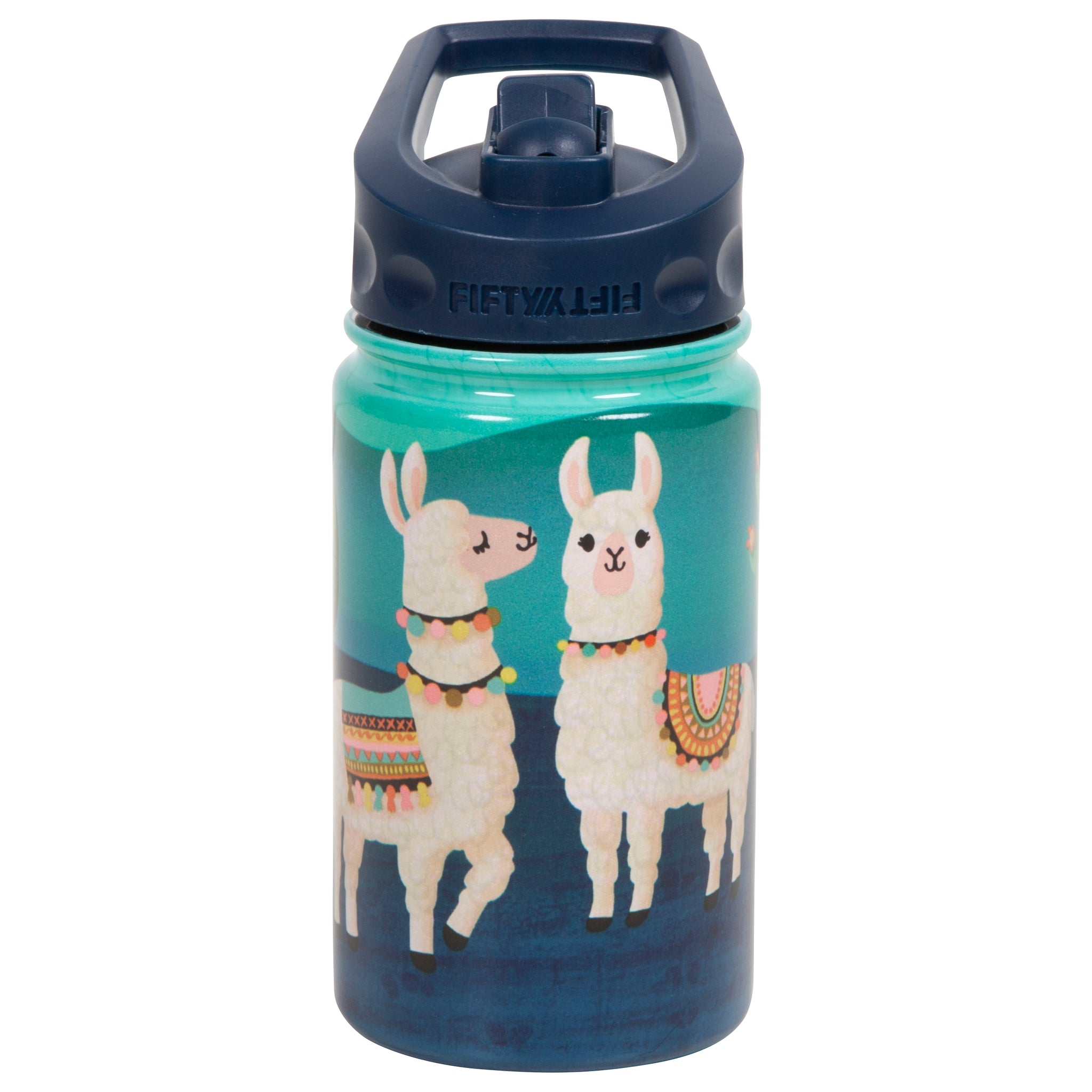 Snug Llamas Vacuum Insulated Kids Water Bottle Stainless Steel 12oz New