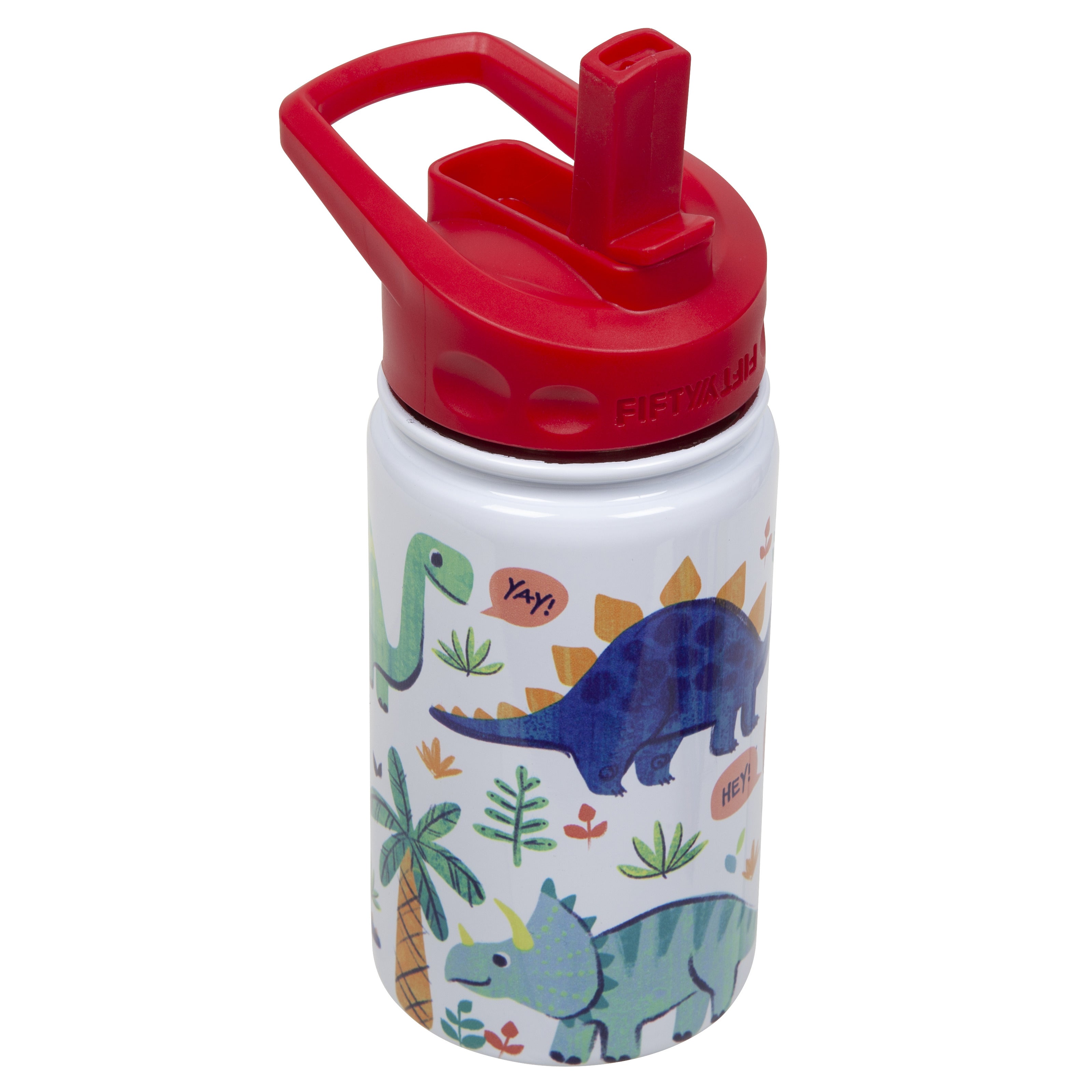 12oz Kids Bottle with Straw Cap - Dino - FIFTY/FIFTY®– FIFTY/FIFTY